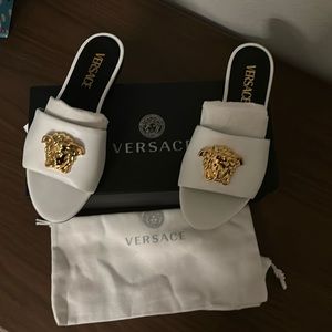 Versace slides white Medusa